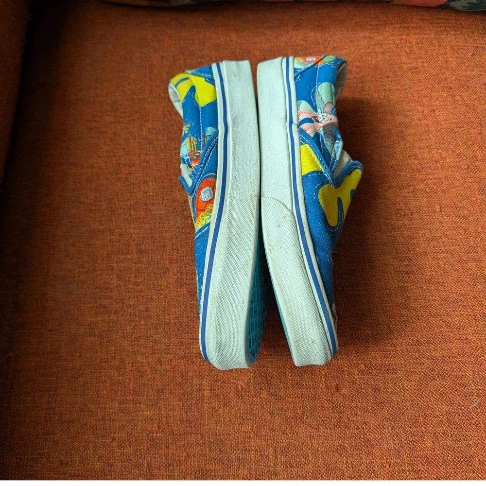 Vans x SpongeBob SquarePants Alohabob Slip-On Blue Character Print Sneakers Sz 8